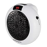 Orbegozo CR 4000 – Mini calefactor cerámico de enchufe, 2 velocidades, temporizador, display LED, termostato ajustable, sin cables, 600 W