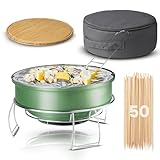 Portátil Charcoal Grill, Great for Parks, Beaches and Camping Trips,with Bamboo Skewer Gift pack of 50