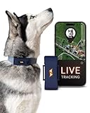 PAJ GPS Localizador GPS para perros 4G - alarmas de fuga + seguimiento en vivo - hasta 10 días en modo ahorro de batería - LED luminosos - resistente al agua (IP67) - apto para cualquier collar - azul