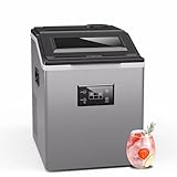 Klarstein FrostMaster máquina de hielo - hasta 40 kg/día, 34 cubitos en 15 min, carcasa de acero inoxidable, panel led, fácil de limpiar, ideal para casa y fiestas