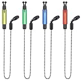 4Pieza Tensores Carpfishing, Picas Carpfishing, Luz Avisador de Picada Pesca, Alarmas de Pesca Carpfishing, Cadena Detector de Picada Surfcasting Práctica Pesca Nocturna Carpa Accesorios(33CM)