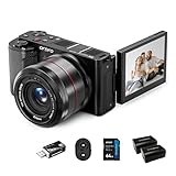 ORDRO G730 Cámara vlogging con Videos 5K, AF/MF, Zoom óptico de 12X, Pantalla de ángulo Variable de 3.2 Pulgadas, Cámara Mirrorless con Tarjeta SD de 64 GB