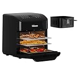 Tristar Mini horno y freidora de aire caliente, freidora de aire 2 en 1, sin BPA, 12 L, 12 programas, ventana de visualización, 1800 W, FR-9065