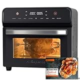 HYSapientia® Horno Freidora de Aire 24L，1800W Freidora sin Aceite con pantalla táctil digital LED, Air Fryer con 8 programas, airfryer xxl, Fácil de limpiar, Menos aceite