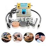 Tanniws Máquina pulidora de banco 350W 10000 rpm Pulidora joyeria Pequeña máquina de corte y pulidora de jade para trabajar la madera de escritorio multifuncional Rectificadora de joyería