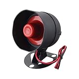 Easyguard Universal de repuesto para alarma de coche alarma sirena 6 tonos cuerno electrónico altavoz compatible con alarma de coche DC12 V 15 W 120 db