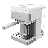 Cecotec Power Instant-ccino Touch Serie Bianca Cafetera Semiautomática, Tanque de Leche, Panel Control Táctil, 20 Bares Presión, Thermoblock, 1350 W, Acero Inoxidable, Blanca
