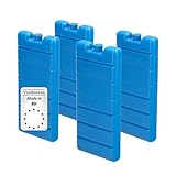 VonBueren 4 x acumuladores de Frio | 12h | 200 g | 7,5 x 16,5 x 2 cm | también para Hielo Nevera portatil