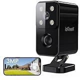 ieGeek 2K Camara Vigilancia WiFi Exterior/Interior, Panorámica de 180, Conexión WiFi6, AI Smart Detection, Cámara de Vigilancia sin Cables de 5200mAh, Almacenamiento Local/Nube, Compatible Alexa