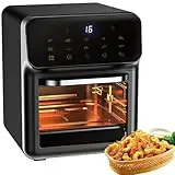 Freidora De Aire Dual, Freidora De Aire Digital De 1550w 15l con 12 Funciones, Pantalla Táctil Led, Fácil Limpieza, Horno De Convección De Encimera, Lavavajillas para El Hogar, Cocina, Parrilla