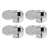 LIKERAINY 90 Grado Bisagra para Puerta Abatible 30mm Bisagras Plano-Medial para Solapas de Aletas de Madera Puertas de Empotrado Mueble Armario Juego de 4