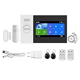 JANDEI - Kit Alarma hogar y Negocio inalámbrica, Compatible con Tuya Smart App, Google Home y Amazon Alexa, conexión gsm, Llamada telefónica.