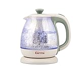 Girmi BL41 - Hervidor + tetera de vidrio inalámbrica, 1 litro, 1100 W, verde agua
