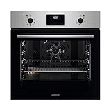 Zanussi ZOHEX3X1 Horno Multifunción con Limpieza AquaClean, 8 funciones con cavidad XXL, Reloj electrónico + Mandos escamoteables, Antihuellas, Inox, Clase A+, 72 Litros