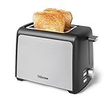 Tristar Tostadora de Acero Inoxidable, Capacidad 2 Rebanadas, 800W, 7 Niveles de Tostado, Función Descongelar y Recalentar, Apagado Automático, Fácil de Limpiar, Bandeja Extraíble, BR-1058