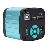 Cámara de microscopio Digital, 48 MP 4K 1080P HD Interfaz Multimedia Cámara de microscopio Industrial electrónica, Microscopio electrónico Industrial USB para reparación (Enchufe