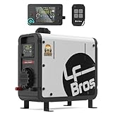 LF Bros Calentador Diesel 5kw, 12v / 24v / 220v Calentador de Aire de Estacionamiento Portátil, Calentador Nocturno Diesel con Interruptor LCD de Tiempo, Autocaravana, Tienda de Campaña (Blanco)
