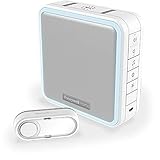 Honeywell Home DC915S Serie 9, Timbre Portátil, Inalámbrico, con Led y con Pulsador (Blanco)