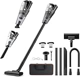 Ovshnrr Aspirador de Mano Potente 7500-10000Pa Aspiradora de Mano Sin Cable Potente Aspirador Coche con 2 Filtros Lavables para Hogar, Pelo de Mascotas, Autocaravana