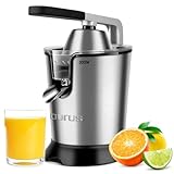 Taurus- Exprimidor Naranjas Easy Press 300 Profesional 300W | Acero INOX |Apto Lavavajillas| Vertido Continuo con Palanca + Deposito 650mL | 2 conos | Filtro inox + regulador pulpa electrico | sin BPA