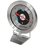 Salter Termómetro 517 SSCR para frigorífico y congelador, rango de temperatura de -30 a 30 °C, acero inoxidable con gancho para colgar, sensor bimetálico para alimentos frescos, fácil de leer