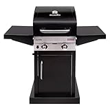 Char-Broil Performance Serie™ 220B: barbacoa de gas de dos quemadores con tecnología TRU-Infrared™, acabado en negro, sin placa de hierro fundido