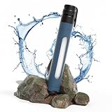 Joypur Filtro de agua para exteriores con ventana - Paja filtrante de supervivencia Filtro de agua personal con capacidad de filtro de 3000 L Filtro de agua potable para emergencias, etc. (Azul * 1)