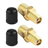 KIMISS 2Pcs 1/8 'ABS + Brass Car NPT MPT Brass Compresor de llenado del tanque de la válvula