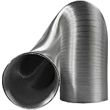 Tubo de aluminio de 12,5 cm / 125 mm - 1,5 m de largo - Tubo de ventilación flexible - para secadoras, campana extractora, ventilador, aire acondicionado, conducto de aire, tubo de escape para tiendas