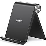 UGREEN Soporte Móvil Mesa Plegable, Suporte Teléfono Multiángulo, Stand Dock Base Compatible con iPhone 16/15/14/13/12, Galaxy S22/S21, Xiaomi Redmi Note 12/11 Negro