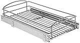 Knape & Vogt RS-MUB-11-FN 5 in. H x 12 in. W x 20 in. D Multi-Use Pull-Out Basket Cabinet Organizer in Silver