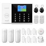 PGST Sistema de Alarma para Casa WiFi/gsm,Inalámbrico Control Remoto por Call/SMS/App, Kit de Seguridad para el hogar, Ampliable - Compatible con Alexa