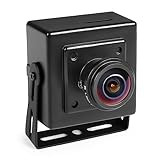 REVODATA 5MP PoE IP Mini Cámara, Ultra HD 2880x1620P, Lente Ojo de pez de 1,7 mm (170 °FOV), hasta 256 GB Tarjeta Micro SD, Detección Movimiento, Funciona con TF Tarjeta/NVR (I706-3-P-SD)