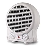 SOGO Calefactor Pequeño Bajo Consumo - Termoventilador Turbo Redondo, 2000W Blanco: Eficiencia y Potencia para Calentar Rápido tu Espacio. Operación Intuitiva, Diseño Seguro y Eficiente. (SS-18306)