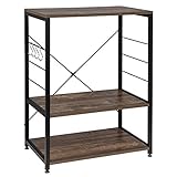EUGAD Estante de Cocina Soporte para Microondas Estante de Pie Estante Multifuncional Estante de Almacenamianto Diseño Industrial MDF+ Metal 60x40x82cm Vintage 0012ZWJ
