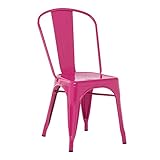 SKLUM Pack de 2 sillas apilables LIX Rosa Fucsia Sillas Estilo Industrial Acabado Brillante
