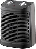 Rowenta Comfort Compact SO2320 - Calefactor Comfort Compact 2000W, función Silence, 2 velocidades, termostato mecánico función anti-heladas, ventilador aire frío, fácil transporte, negro/gris