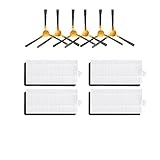 Compatible con Ziglint D5 Compatible con Mamibot Exvac650 / 660 Aspirador robótico Repuestos Cepillo lateral Filtro Hepa Accesorios(Set F)
