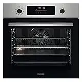 Zanussi ZOPXD6XN Horno Eléctrico Multifunción, Pirolítico de 3 Ciclos, Integrable, 9 Funciones, Cavidad XXL, Display LCD, 72 L de Capacidad, Inox Antihuellas, Clase A+