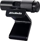AVerMedia Live Streamer WEBCAM 313: Full HD 1080p, dos micrófonos incorporados, pestaña de seguridad y giro 360º, óptimo teletrabajo, videoconferencias
