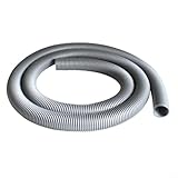 Manguera flexible de EVA para aspiradora, 3 m de longitud, 38 mm, interior de 45 mm de diámetro exterior, manguera de recogida de polvo gris para PATIKIL para Karcher, para LG, Haier, para Midea, para