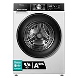 Hisense WD3S9043BW3-Lavadora Secadora, 9/6Kg, Class A-30%/D, 1400 RPM, Ancho 60cm, 15 Programas, Tecnología Inverter, Serie 3S