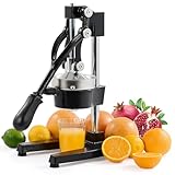 CO-Z Exprimidor Manual de Granadas y Cítricos Exprimidor de Zumo Manual de Acero Inoxidable Exprimidor a Mano Profesional para Naranja, Limón y Frutas (negro)