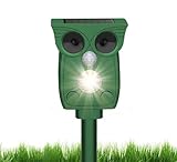 Repelente de Gatos, ahuyentador de pájaros, disuasión Solar ultrasónico, Parada de Animales, Gatos, Ratas, Perros, pájaros, Zorros y Otros, Repelente al Aire Libre para Animales con LED Intermitentes