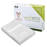 VestaEco Bolsas Vacio Alimentos, Bolsa Gofrada Envasado al Vacio para Todo tipo de Envasadoras | Biodegradable, para Sous Vide, Libre de BPA y Ftalatos, 28 x 40 cm, 50 unidades