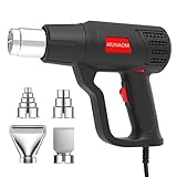 AIUNAOM Pistola de Aire Caliente 2000W Pistola de Calor 50℃~650℃ Control de Temperatura sin Niveles + 2 Velocidades de Aire Calentamiento Rápido Para Soldar, Descongelar y Eliminación de Pintura