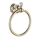 Toallero dorado para toallero, barra de toalla de cristal dorado, accesorios de baño