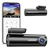 AZDOME 1296P Mini Dash CAM for Car, Built-in WiFi & Voice Control Car Camera, Dashboard Camera Recorder with Super Night Vision Sony Sensor, 170° View Angle, Loop Recording, Parking Monitor (M300)