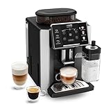 Krups Sensation Milk, Cafetera Automática, 6 Bebidas a Base de Café y Café con Leche, Tecnología Milk Maestro, Jarra de leche integrada, Fácil de Usar, Plateado, EA912E10