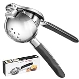 Sopito Exprimidor Limon, Exprimidor Manual de Acero Inoxidable, 7,5 cm de Diámetro Eesistente Exprimidor Manual de Cítricos para Cocina, Cócteles, Bares, Lavavajillas